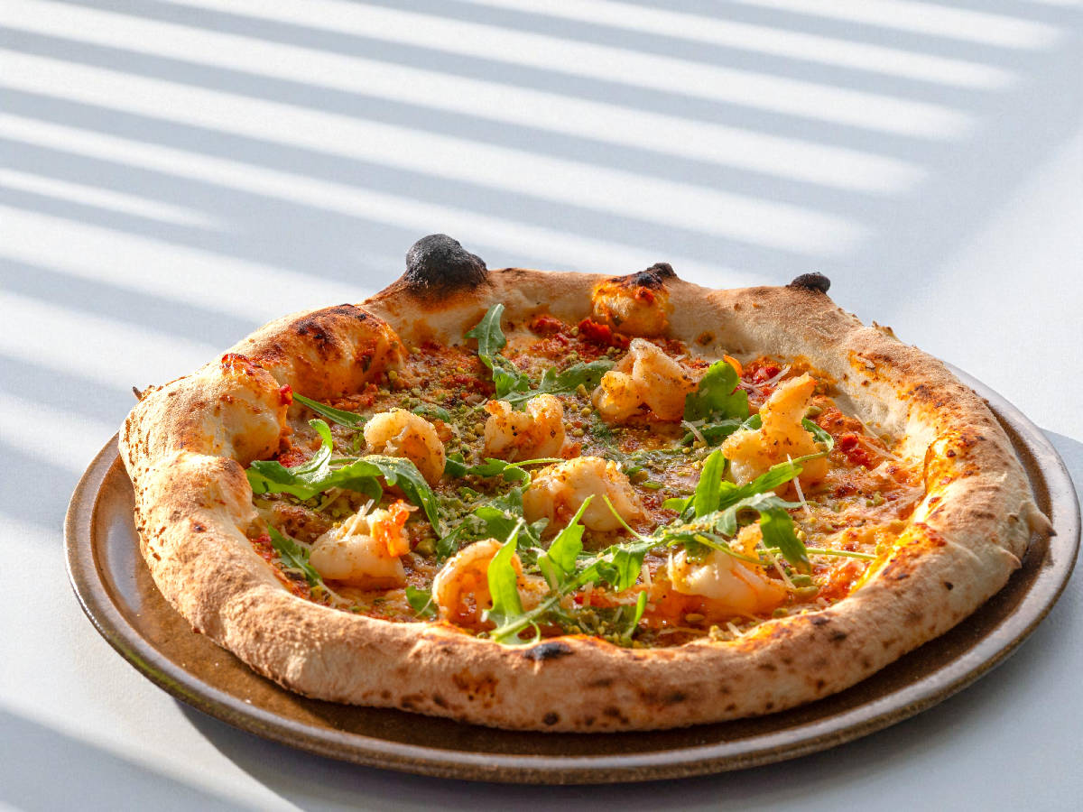 Pizza Pistacchio e Gamberi