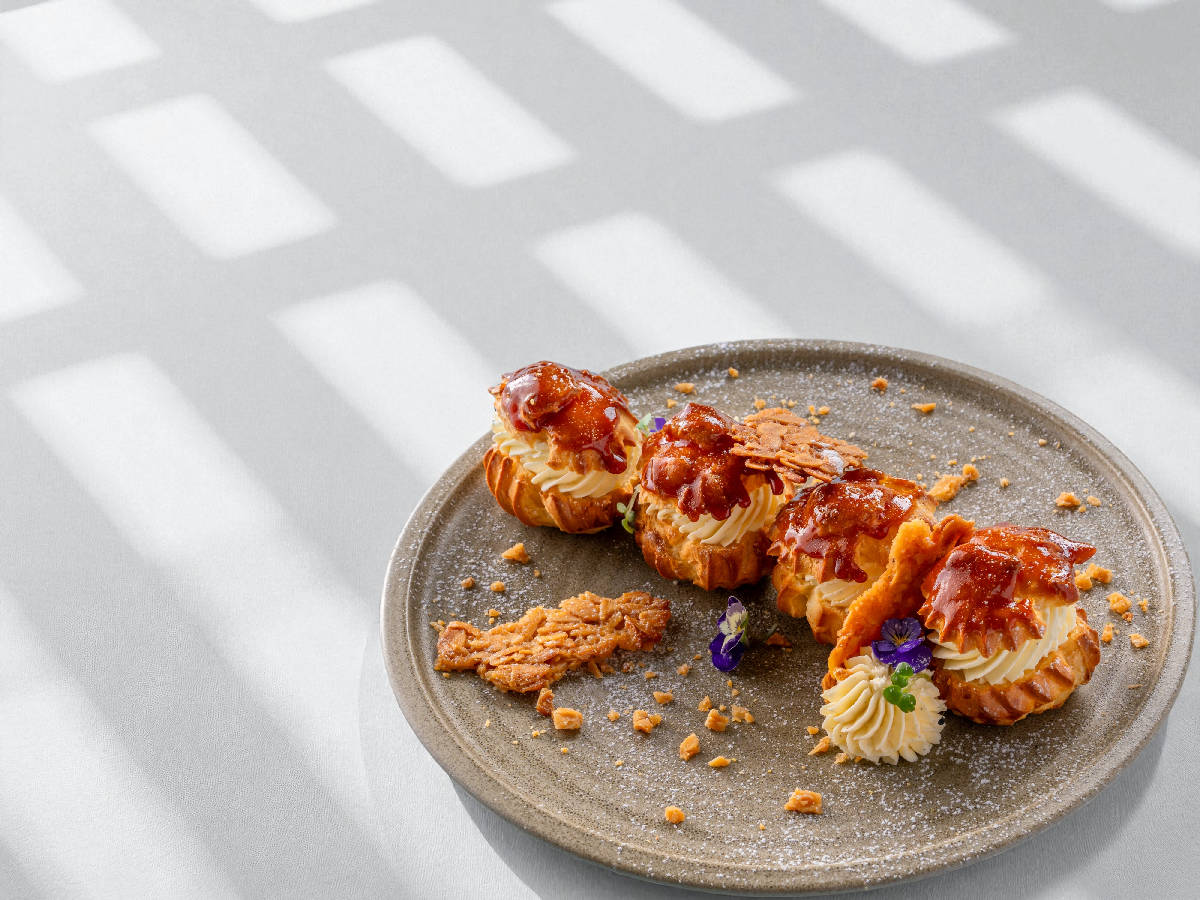 Caramel Profiteroles